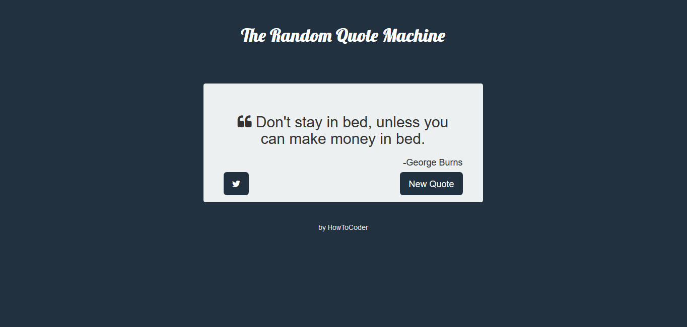 freecodecamp Random Quote Machine Project